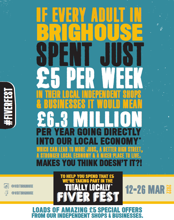 Fiver Fest 12th 26th March 2022 Visit Brighouse