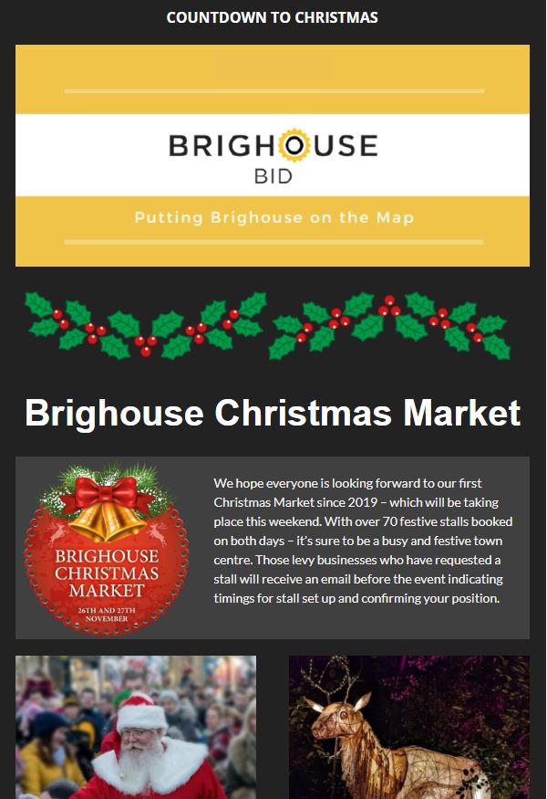 Countdown to Christmas! Visit Brighouse